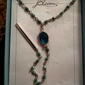 JBloom Green and Gold Necklace NWOT